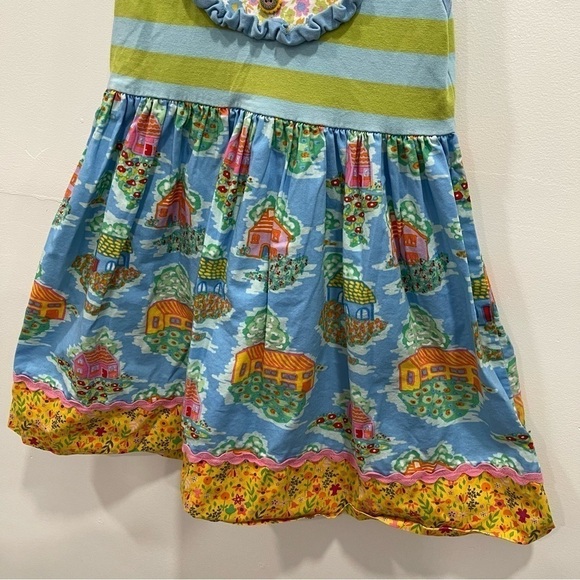 Matilda Jane Home Sweet Home Dress Size 4 Bib Ruffle Front - Picture 6 of 9